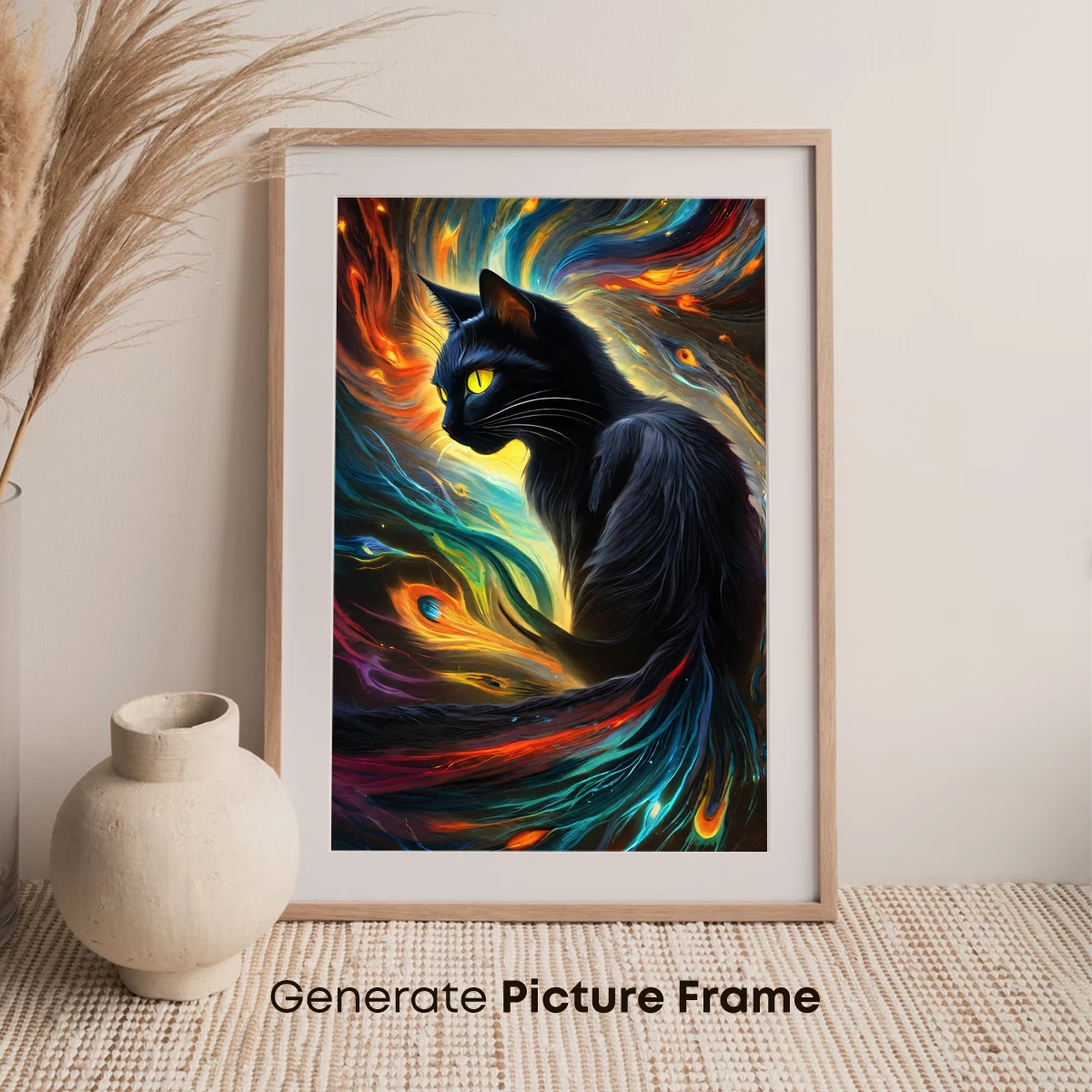 Ethereal Feline in Cosmic Vortex - Image 7