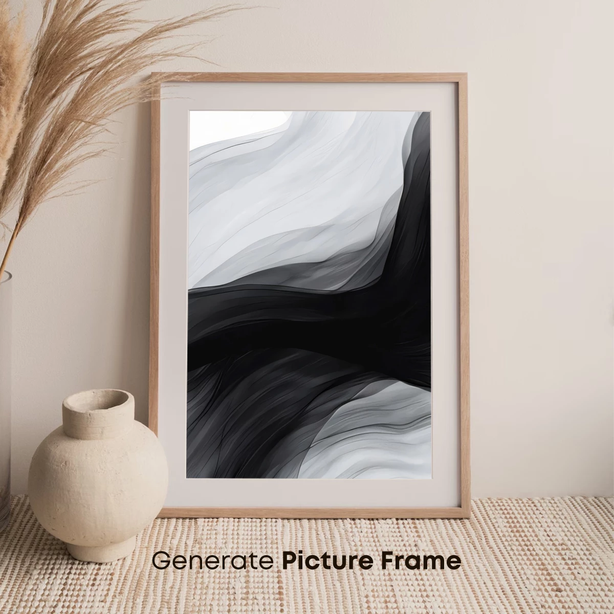 Ethereal Silk Dance: Monochrome Flow - Image 7