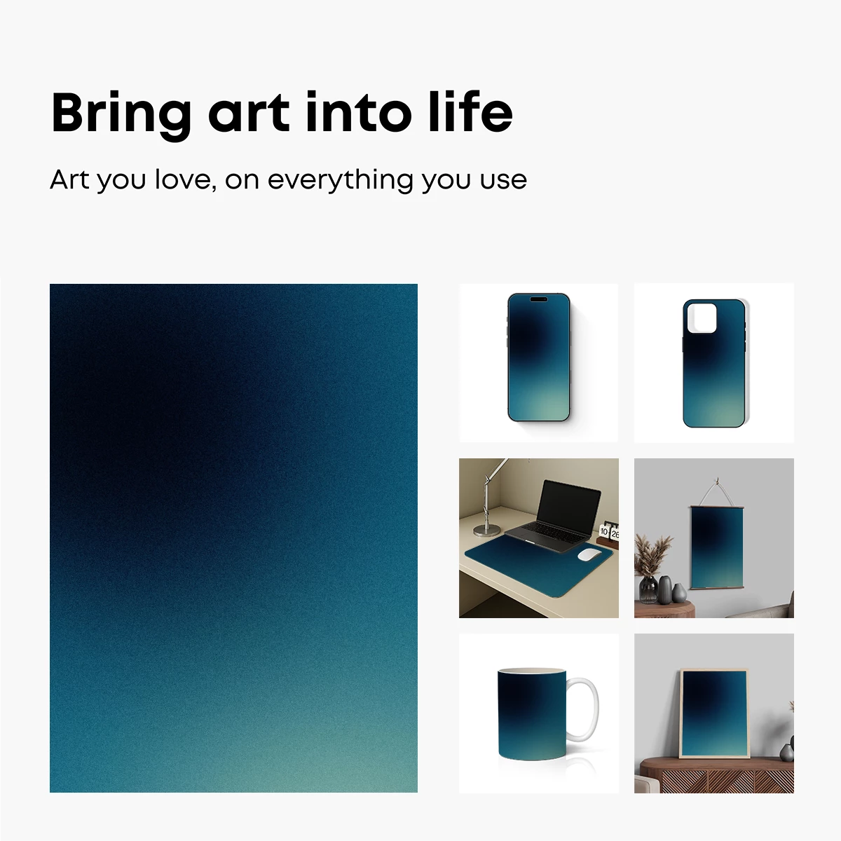 Depth of Blue: Gradient Serenity