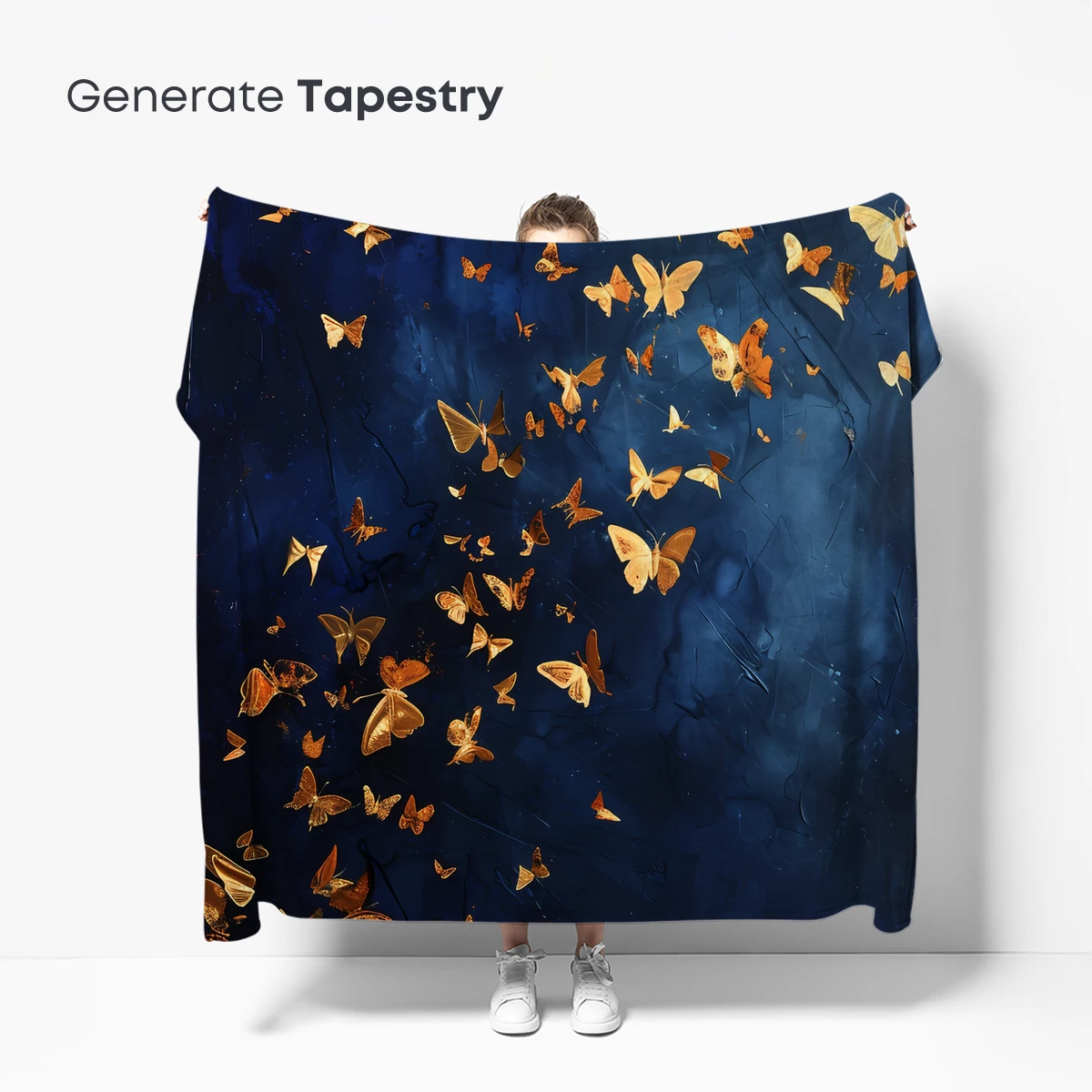 Golden Butterflies in Midnight Flight - Image 5