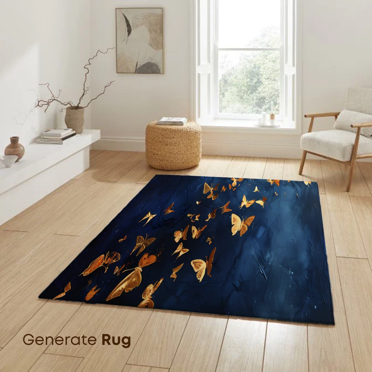 Golden Butterflies in Midnight Flight - Image 6