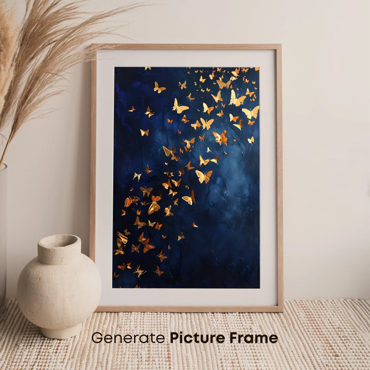Golden Butterflies in Midnight Flight - Image 7