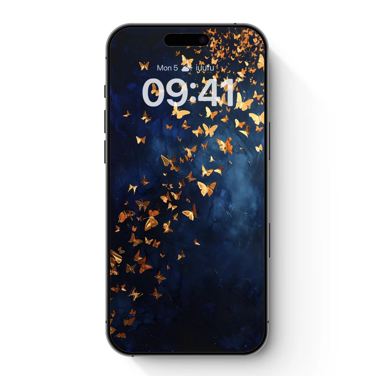 Golden Butterflies in Midnight Flight