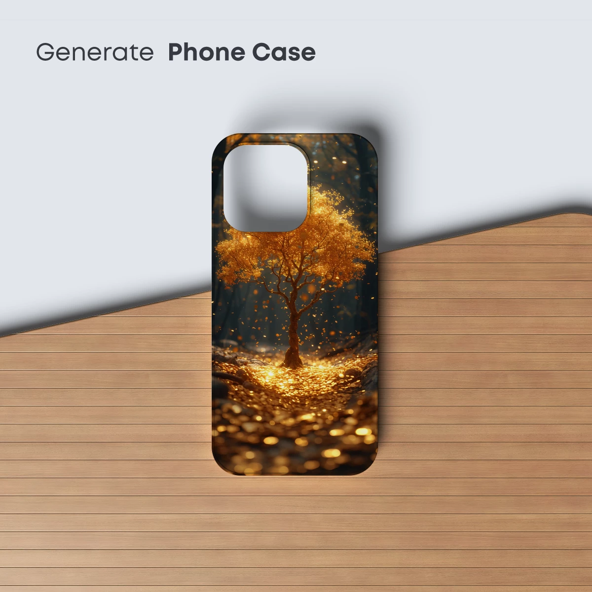 Golden Tree of Light: Mystical Forest Glow - Image 3