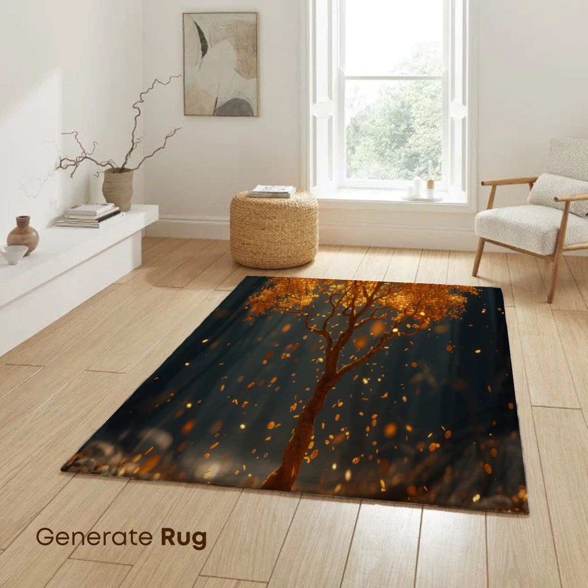 Golden Tree of Light: Mystical Forest Glow - Image 6