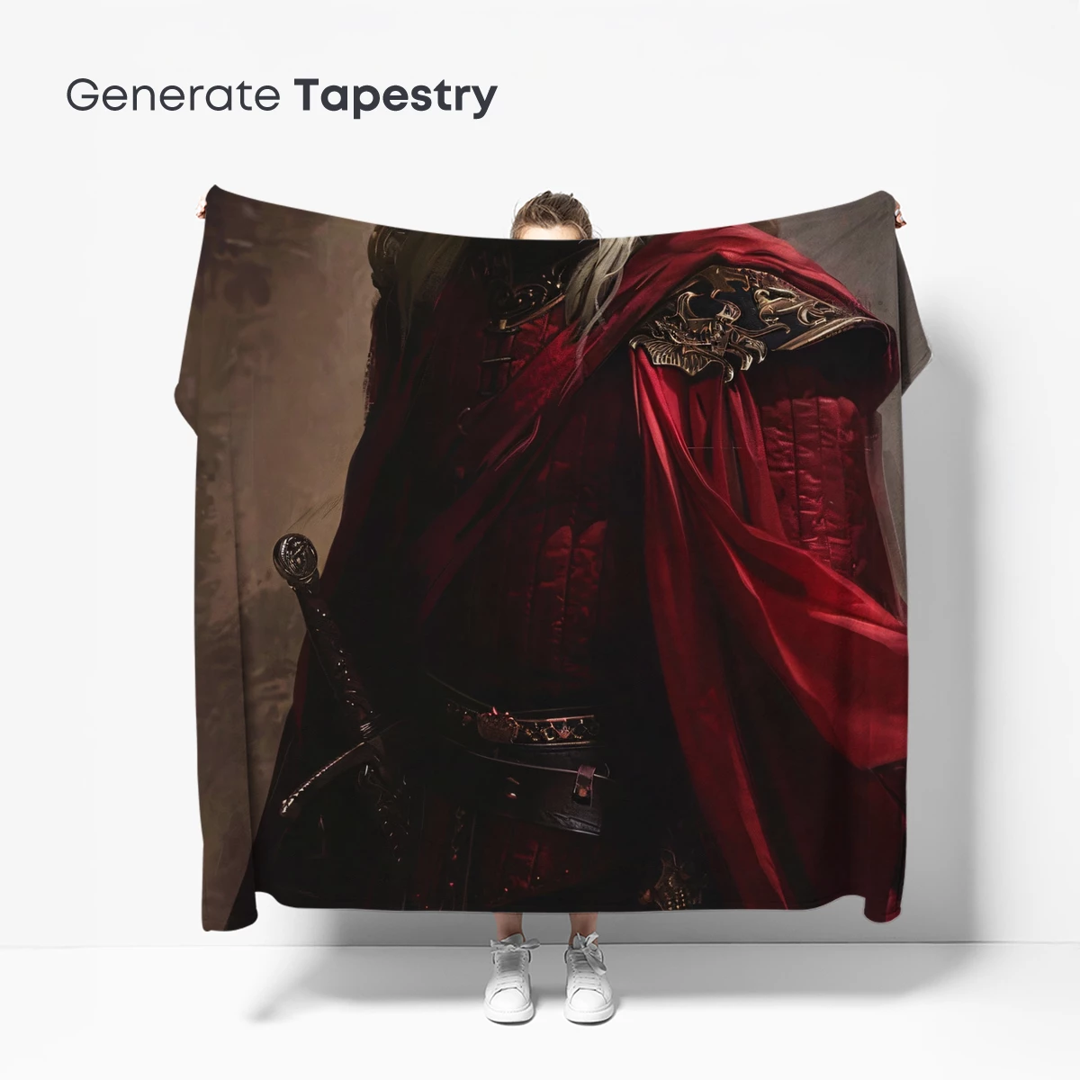 Epic Warrior in Crimson Armor: Fantasy Art Mastery - Image 5