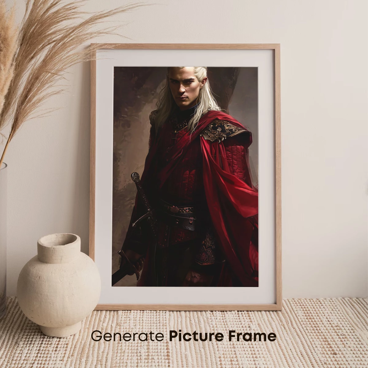 Epic Warrior in Crimson Armor: Fantasy Art Mastery - Image 7