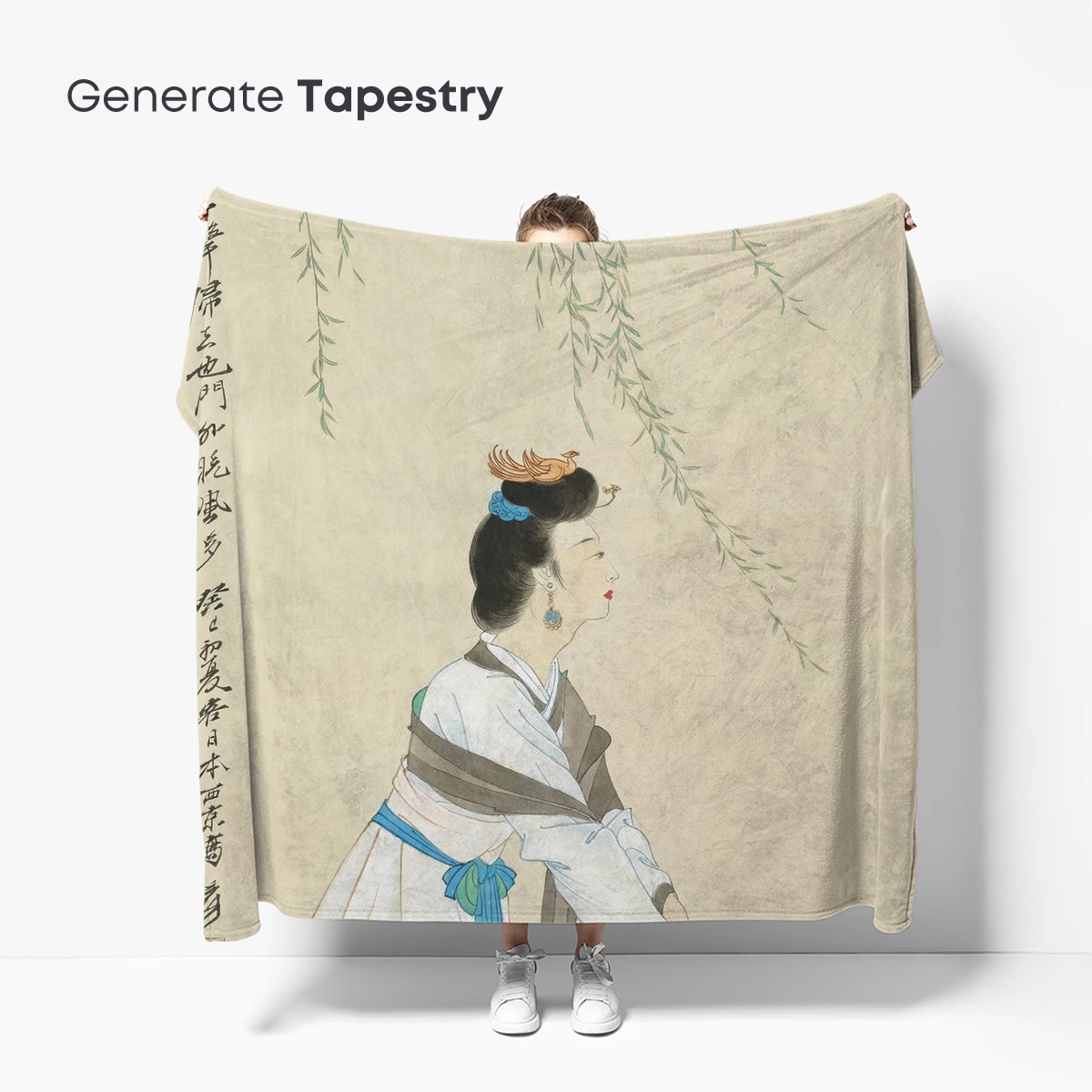 Elegant Hanfu Lady Under Willow Boughs - Image 5