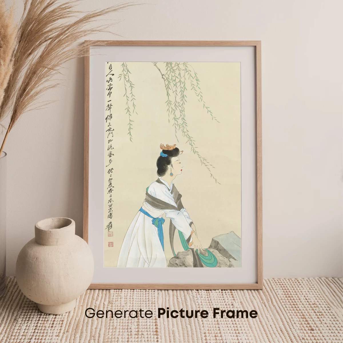 Elegant Hanfu Lady Under Willow Boughs - Image 7