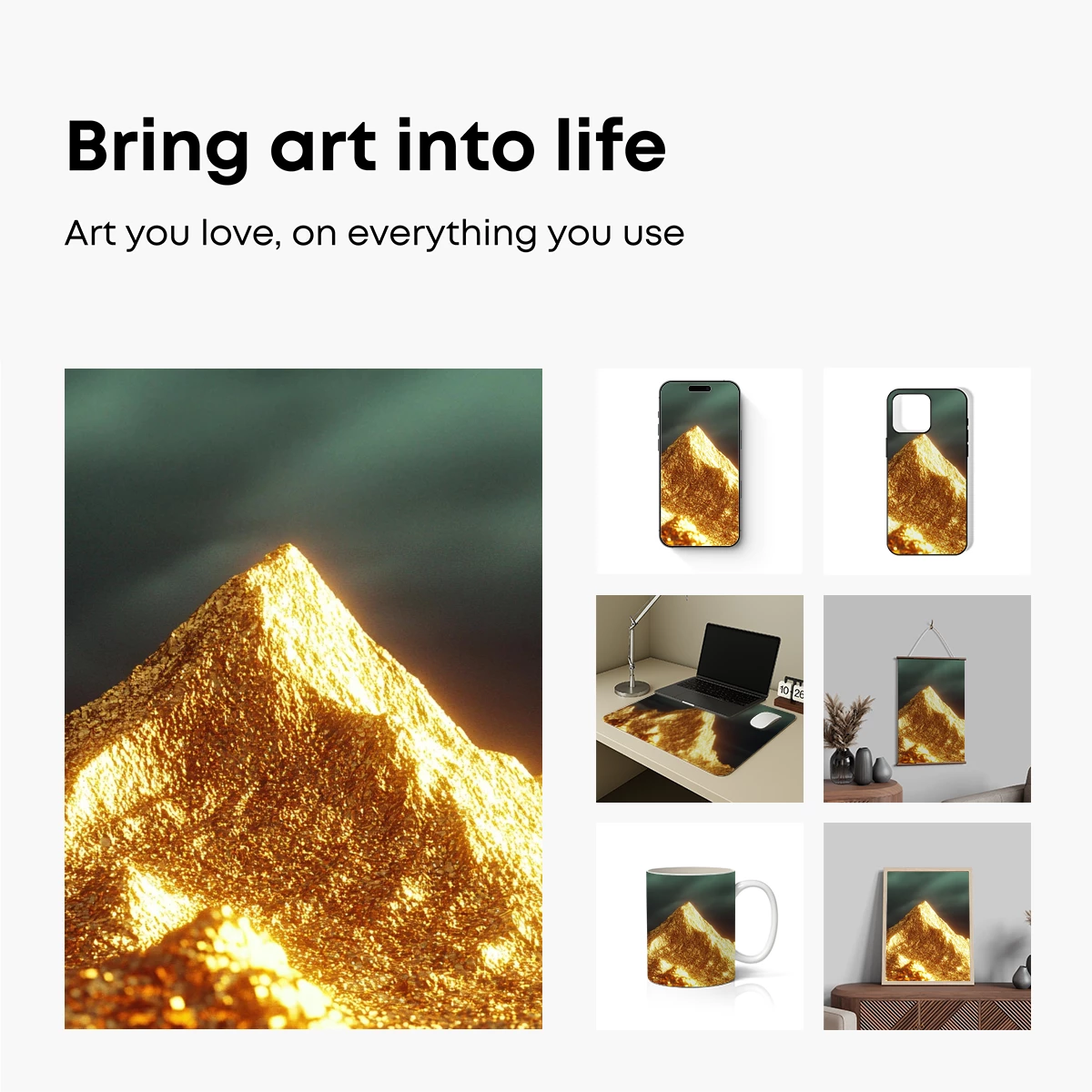 Golden Peak Under Stormy Skies - Image 2