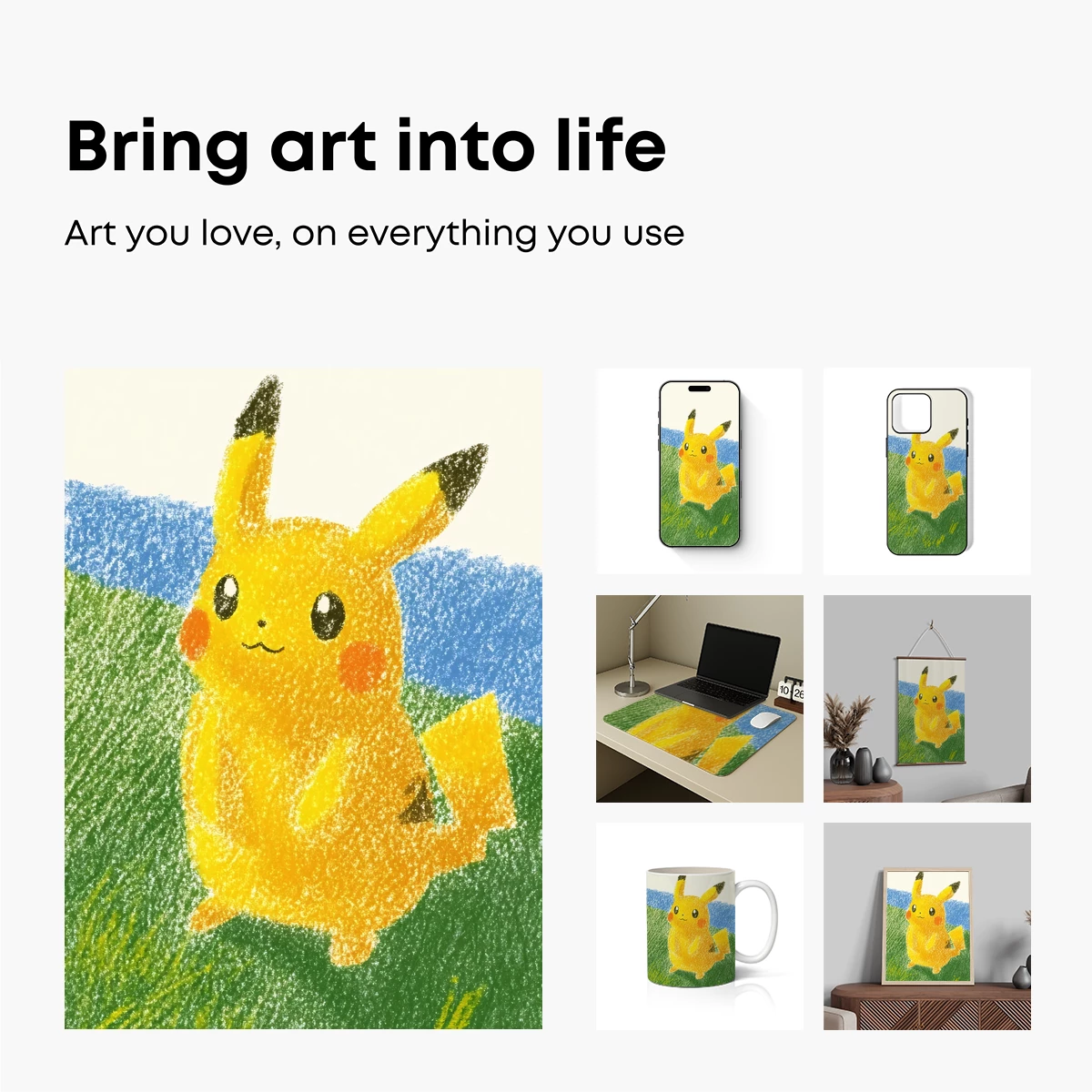Charming Pikachu in Pastel Fields - Image 2
