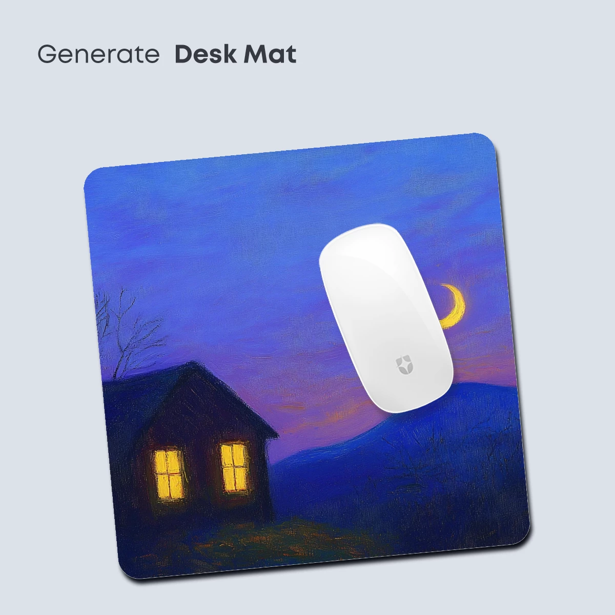 Cabin Under Crescent Moon: Twilight Serenity - Image 4