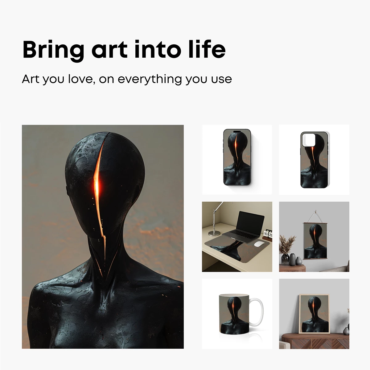 Ethereal Void Walker: Glowing Rift in Darkness - Image 2