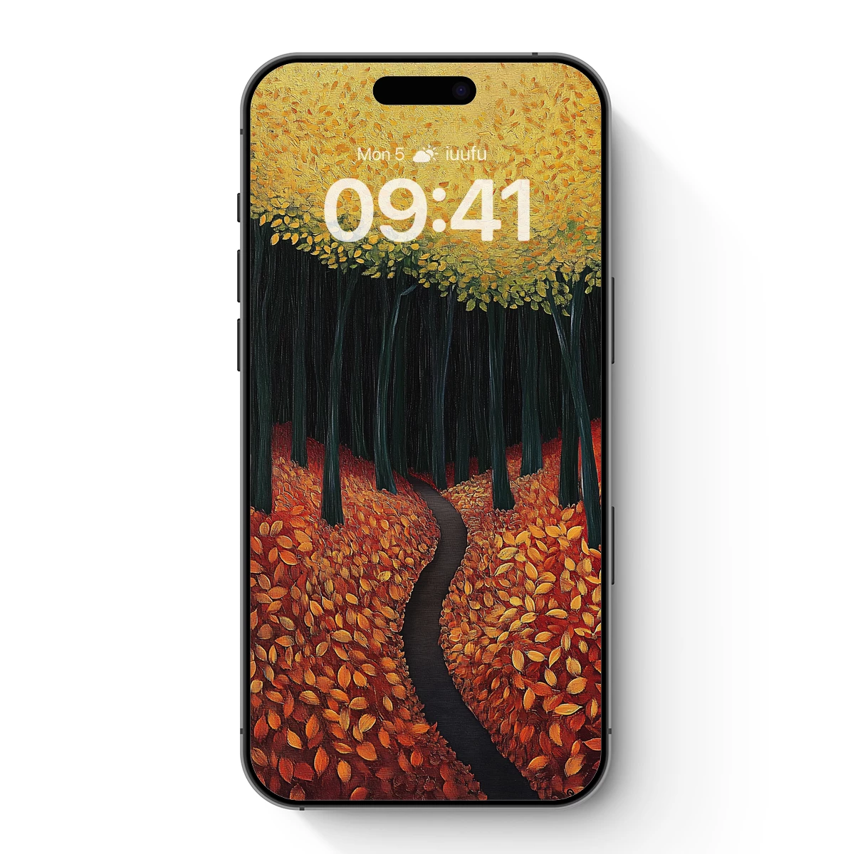 Autumnal Pathway: A Forest of Golden Leaves