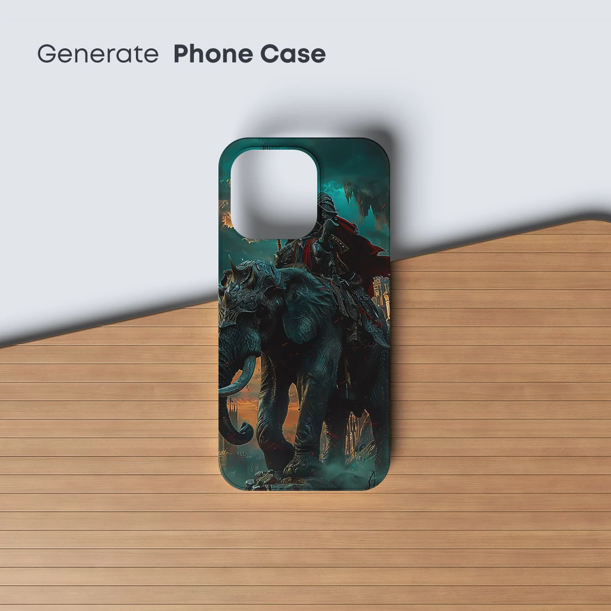 Epic Knight on Armored Elephant: Dark Fantasy Majesty - Image 3