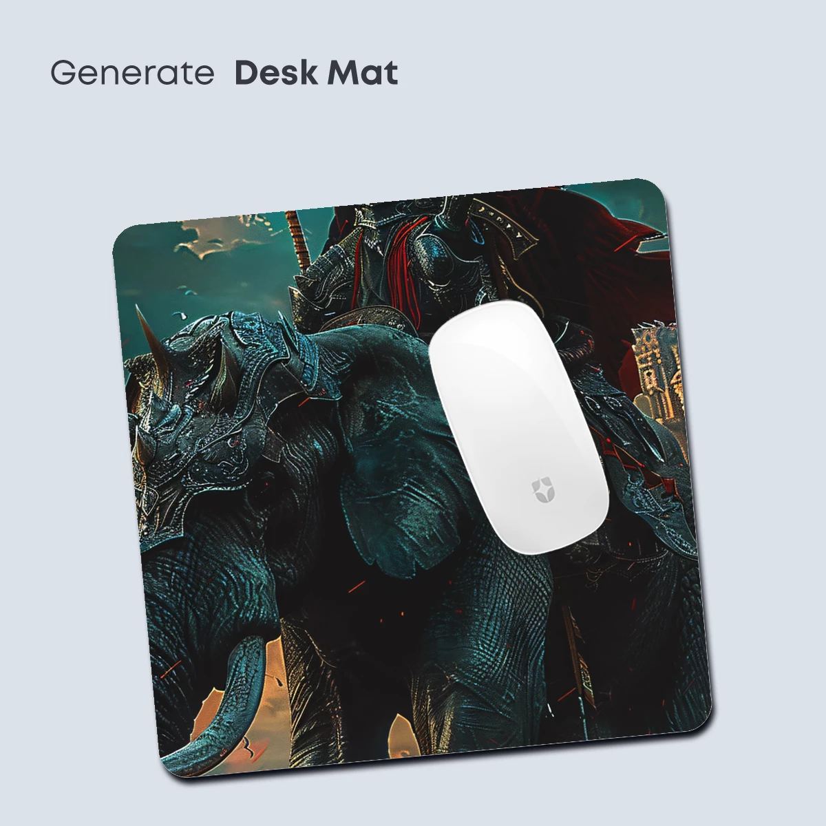 Epic Knight on Armored Elephant: Dark Fantasy Majesty - Image 4