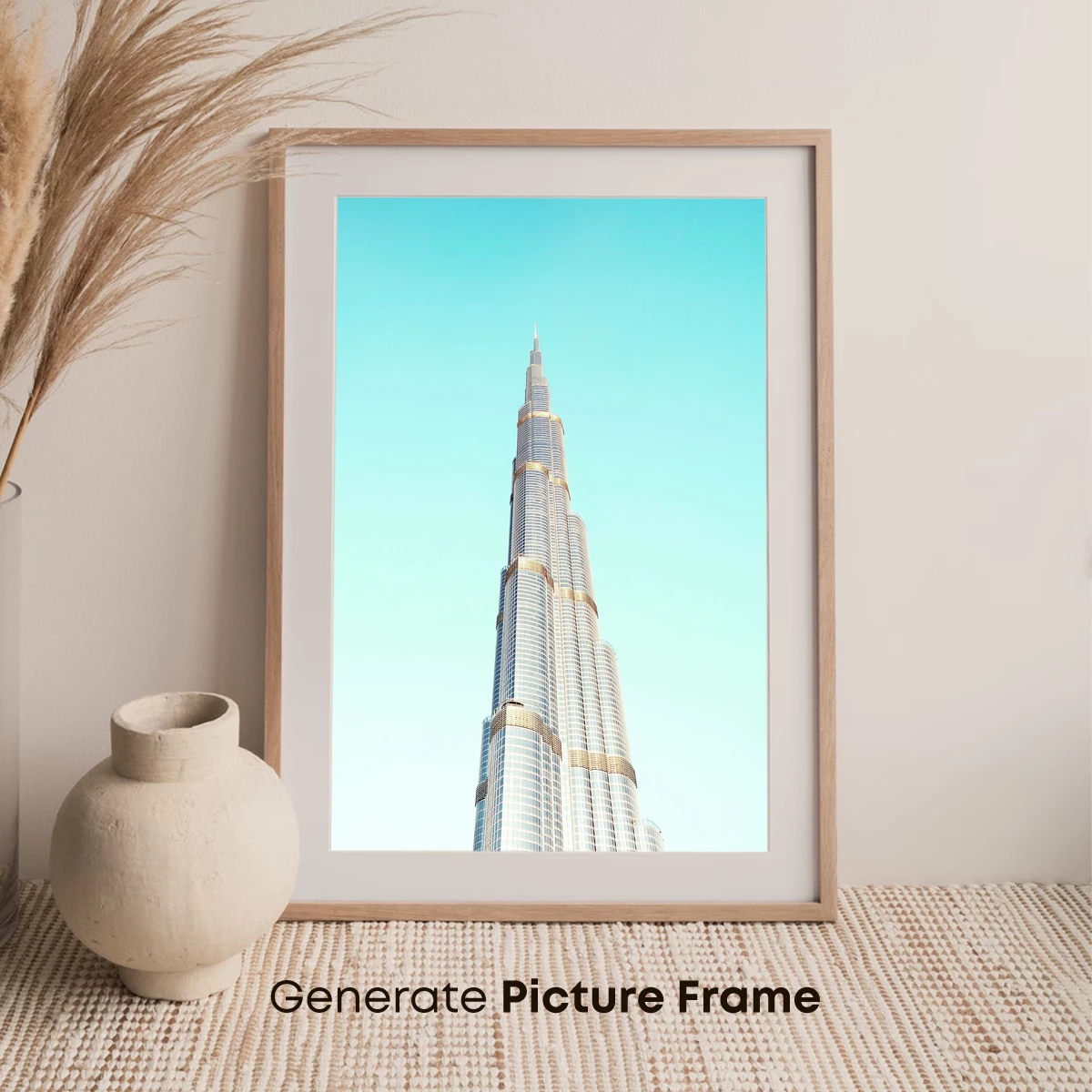 Burj Khalifa: Skyscraper Symphony Against Azure Sky - Image 7