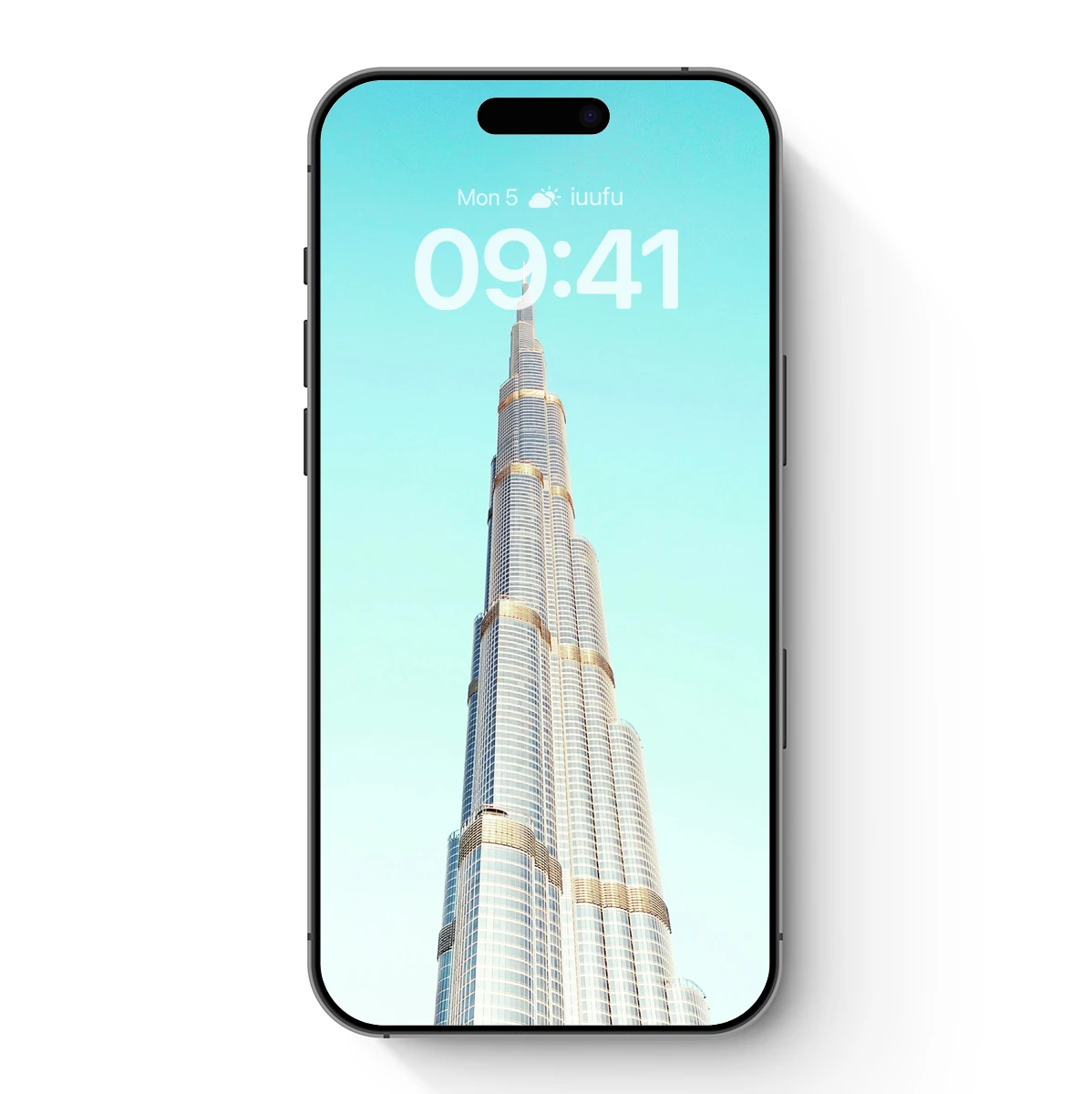 Burj Khalifa: Skyscraper Symphony Against Azure Sky