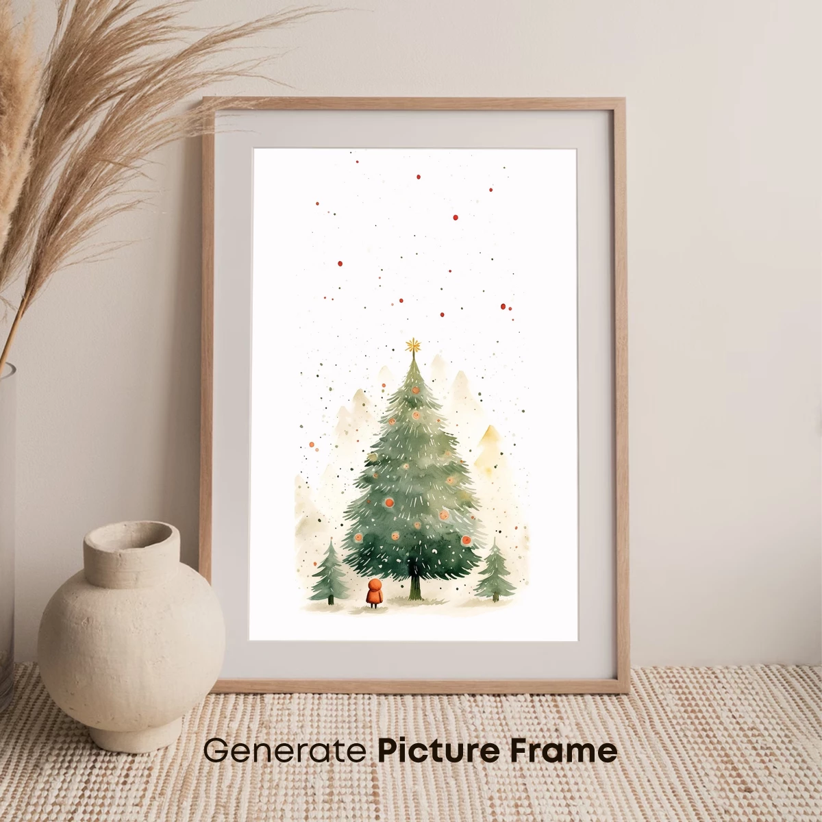 Enchanted Winter Forest: Festive Tree with Snowy Whispers - Image 7