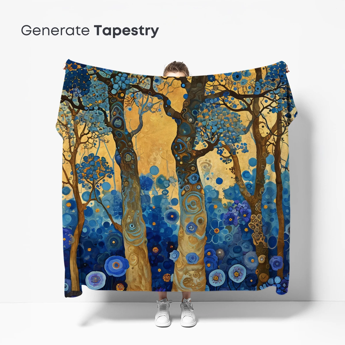 Enchanted Blue Forest: A Floral Odyssey - Image 5