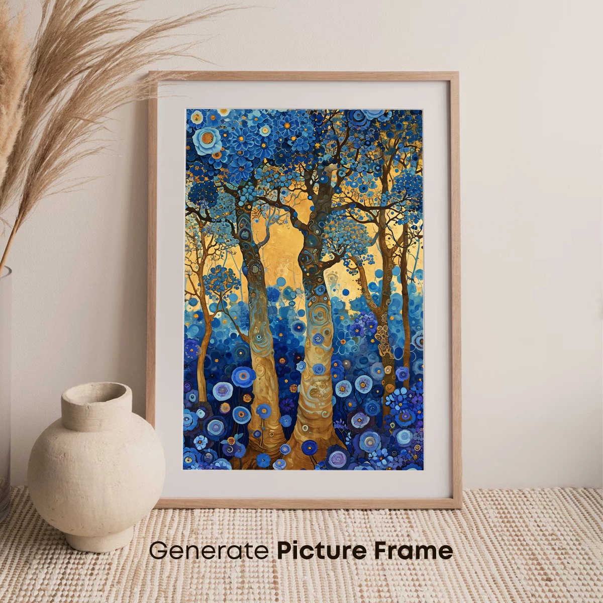 Enchanted Blue Forest: A Floral Odyssey - Image 7