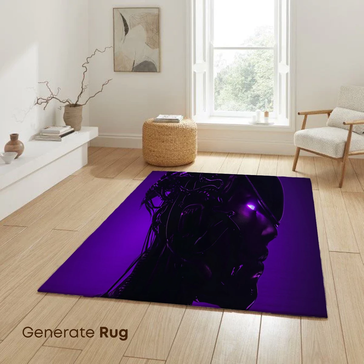 Cybernetic Alien Vision: Futuristic Neon Portrait - Image 6