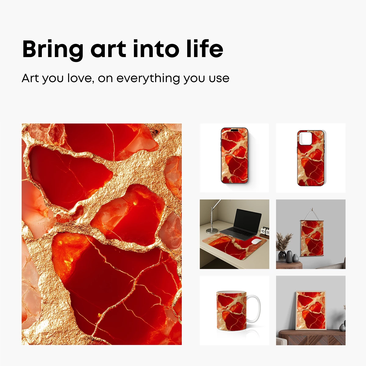 Crimson Agate Veins with Golden Luster Crimson Agate Veins with Golden Luster