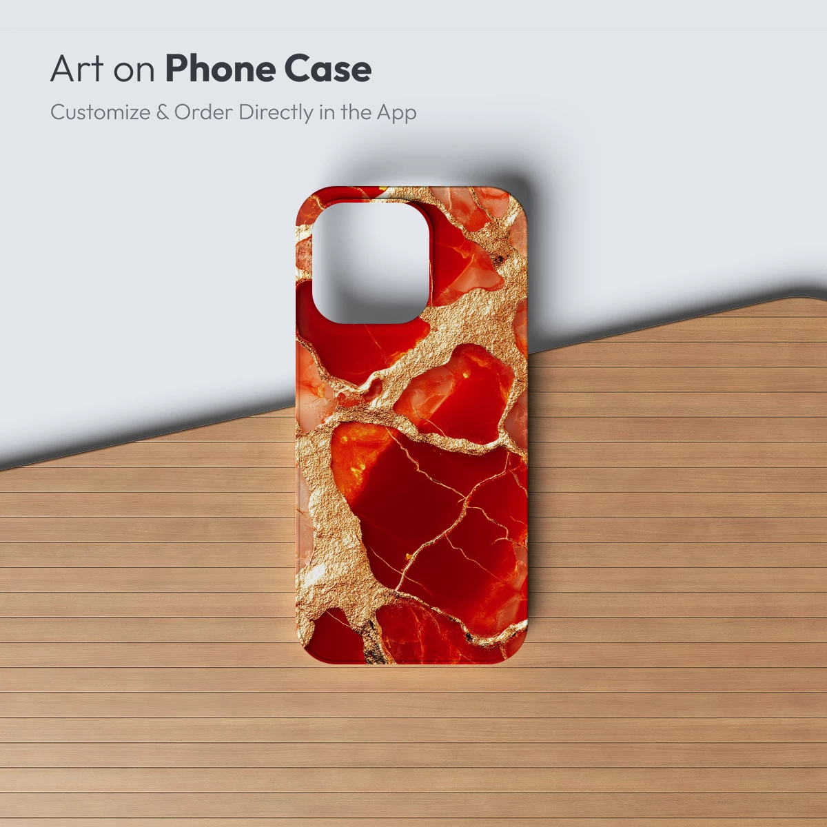 Crimson Agate Veins with Golden Luster - Image 2