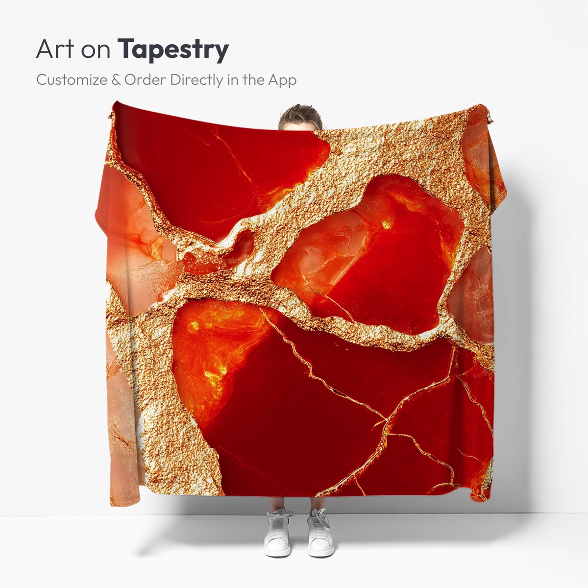 Crimson Agate Veins with Golden Luster - Image 4