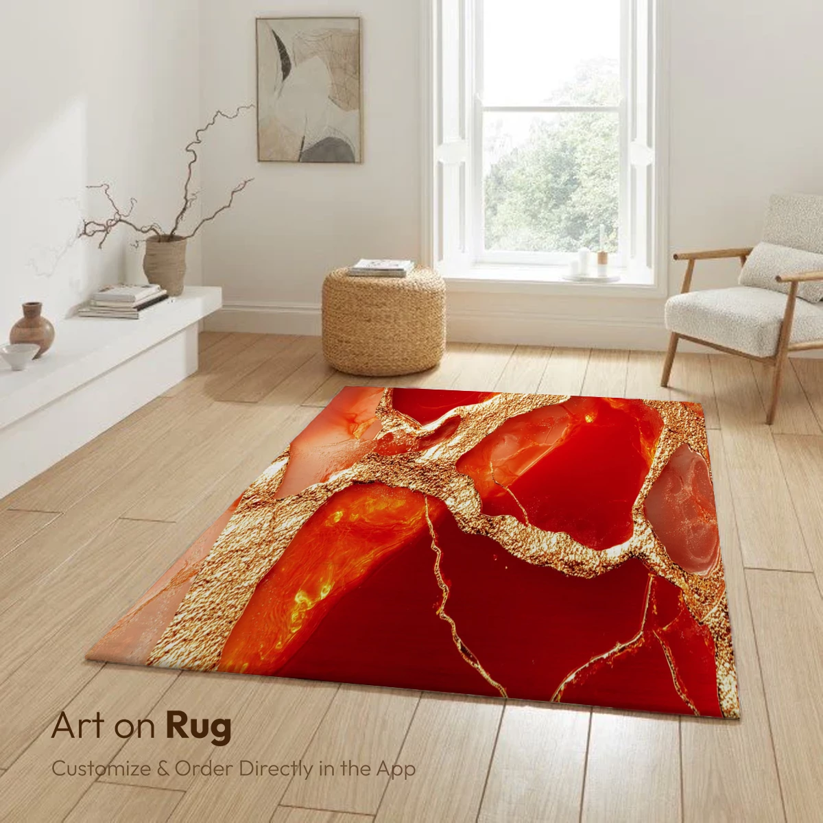 Crimson Agate Veins with Golden Luster - Image 5