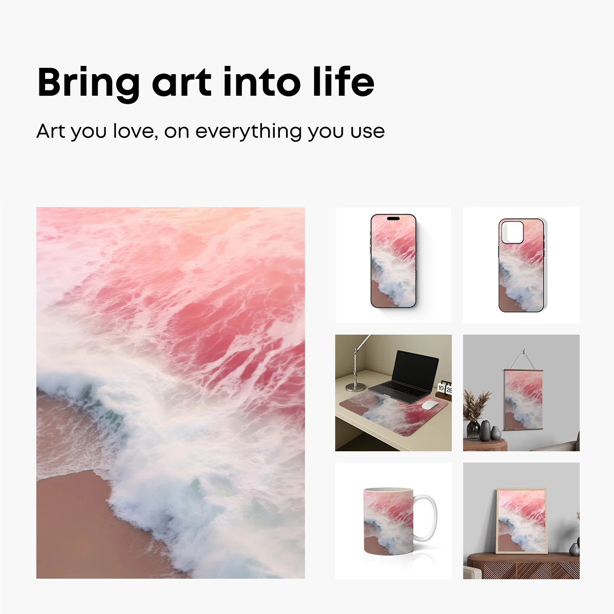 Crimson Tide: Ethereal Waves at Sunset - Image 2