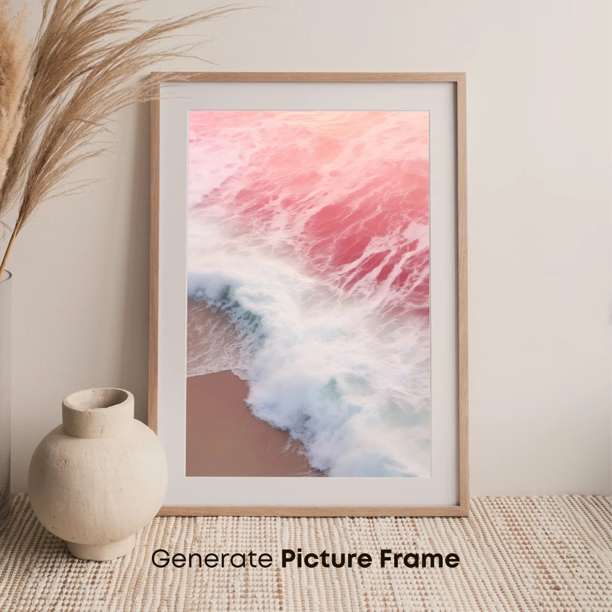 Crimson Tide: Ethereal Waves at Sunset - Image 7