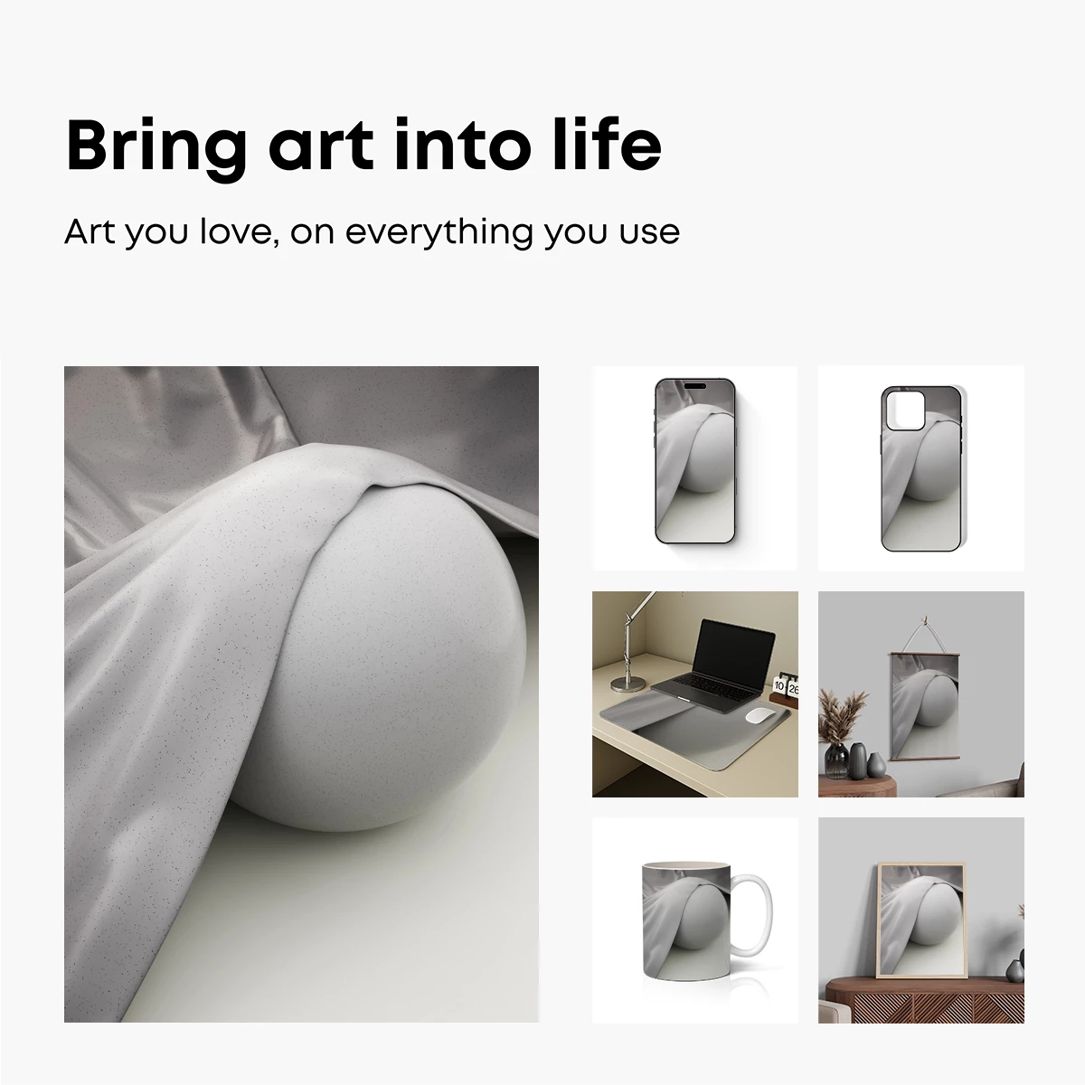 Ethereal Silk Sphere: A Study in Softness and Form - Image 2