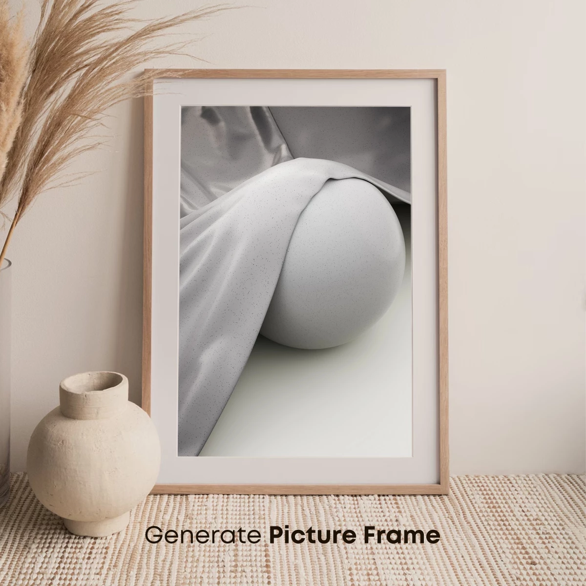 Ethereal Silk Sphere: A Study in Softness and Form - Image 7