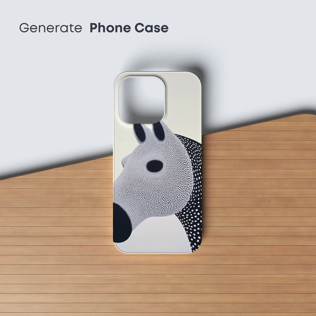 Dot-Patterned Elegance: Modern Horse Portrait - Image 3