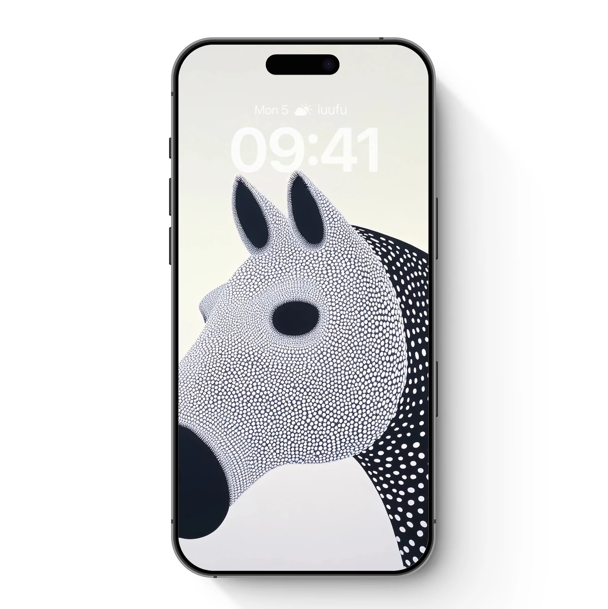 Dot-Patterned Elegance: Modern Horse Portrait Dot-Patterned Elegance: Modern Horse Portrait