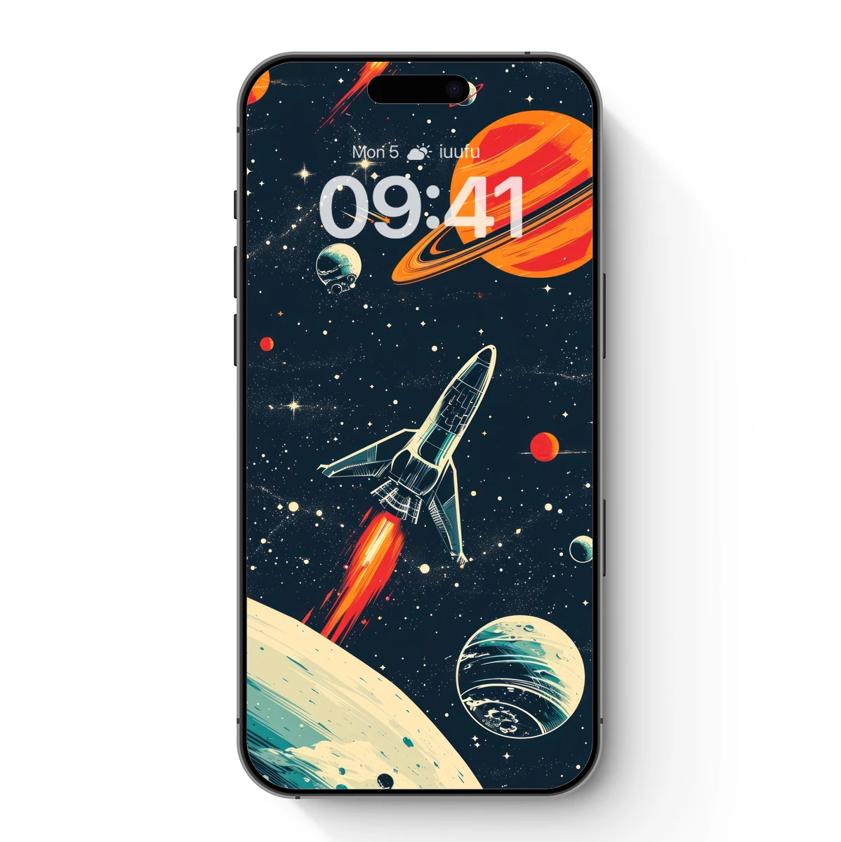 Cosmic Odyssey: Rocket Launch Amid Planetary Wonders