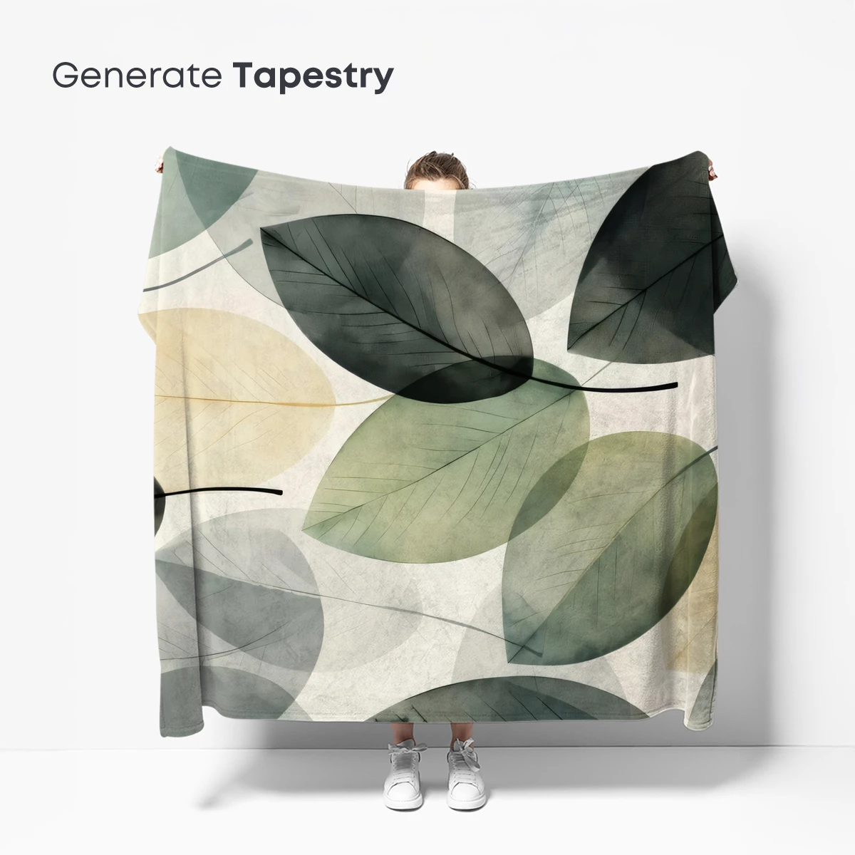 Ethereal Leaf Symphony: Monochromatic Nature Art - Image 5