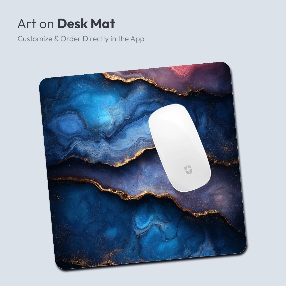 Ethereal Agate Veins: A Symphony of Blue and Gold - Image 4