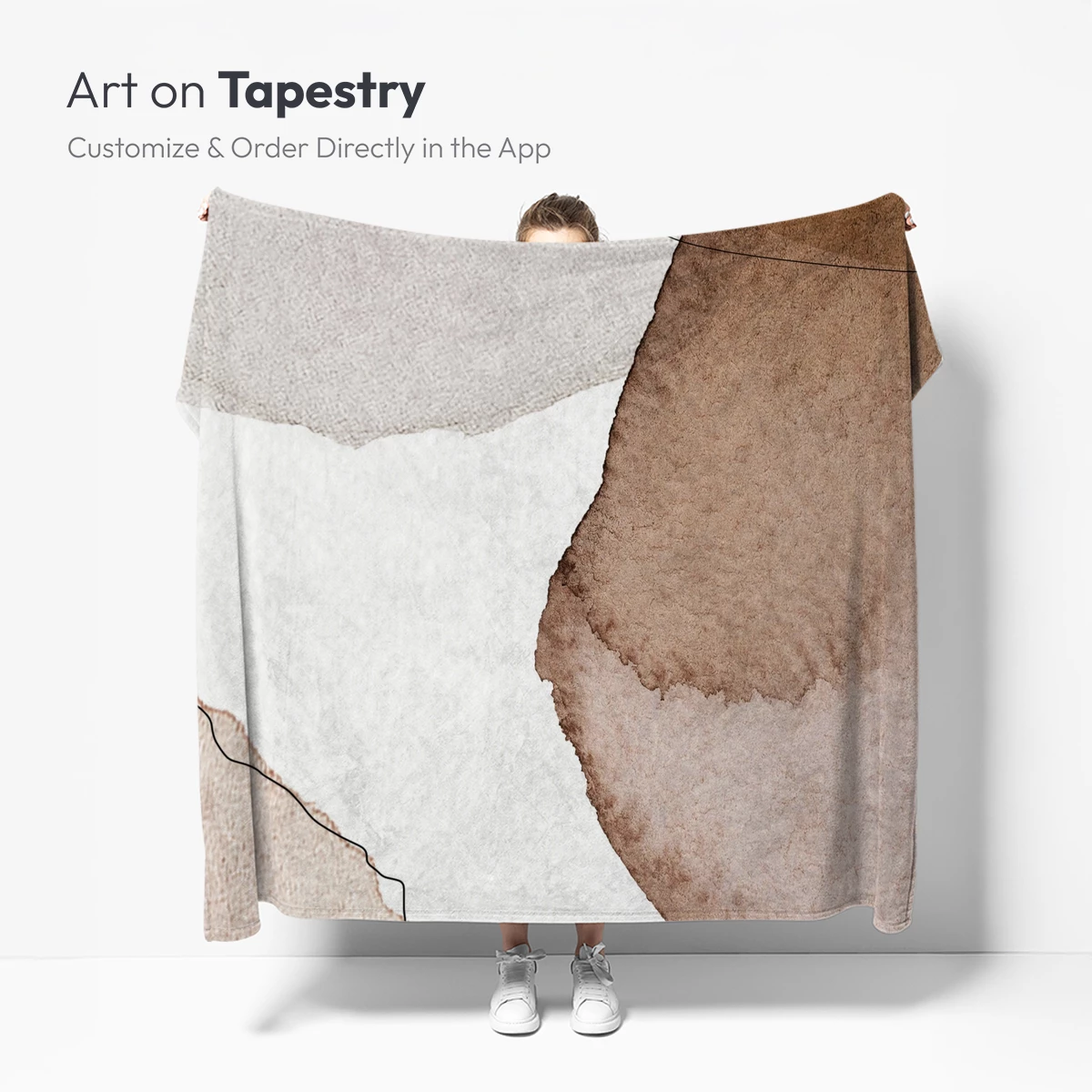 Abstract Watercolor Harmony: Earthy Tones Blend - Image 5