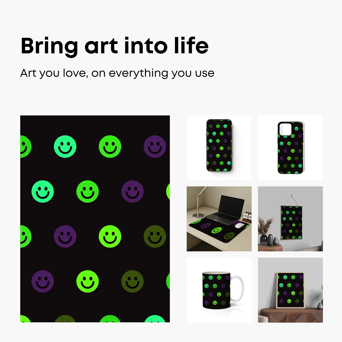 Glowing Smiles in Neon Hues - Image 2