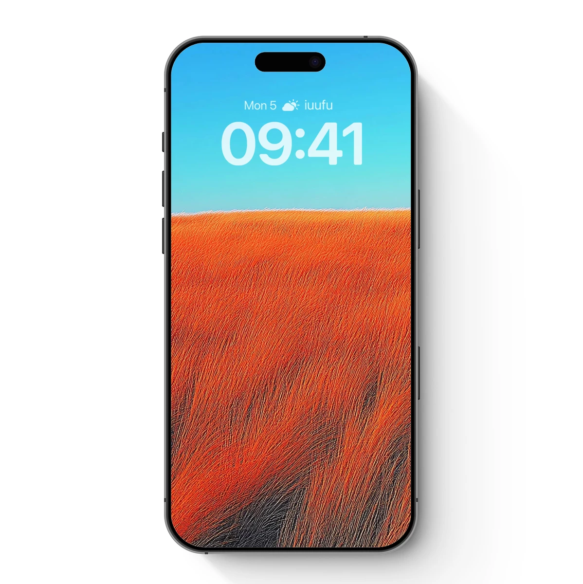 Crimson Grass Horizon: A Vivid Landscape Symphony