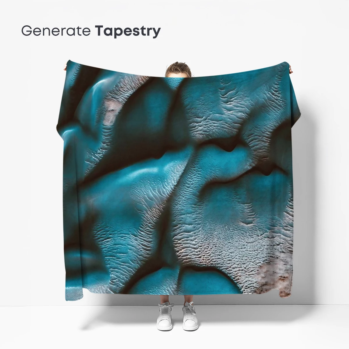 Martian Dunes in Teal Symphony - Image 5