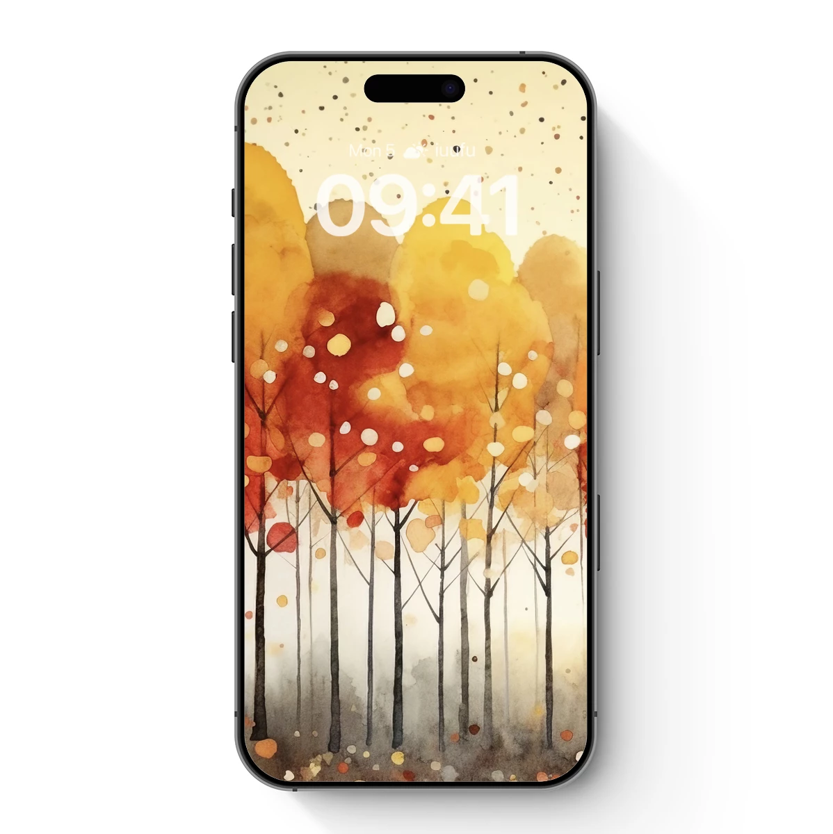 Autumnal Forest Whispers: Watercolor Trees in Warm Hues