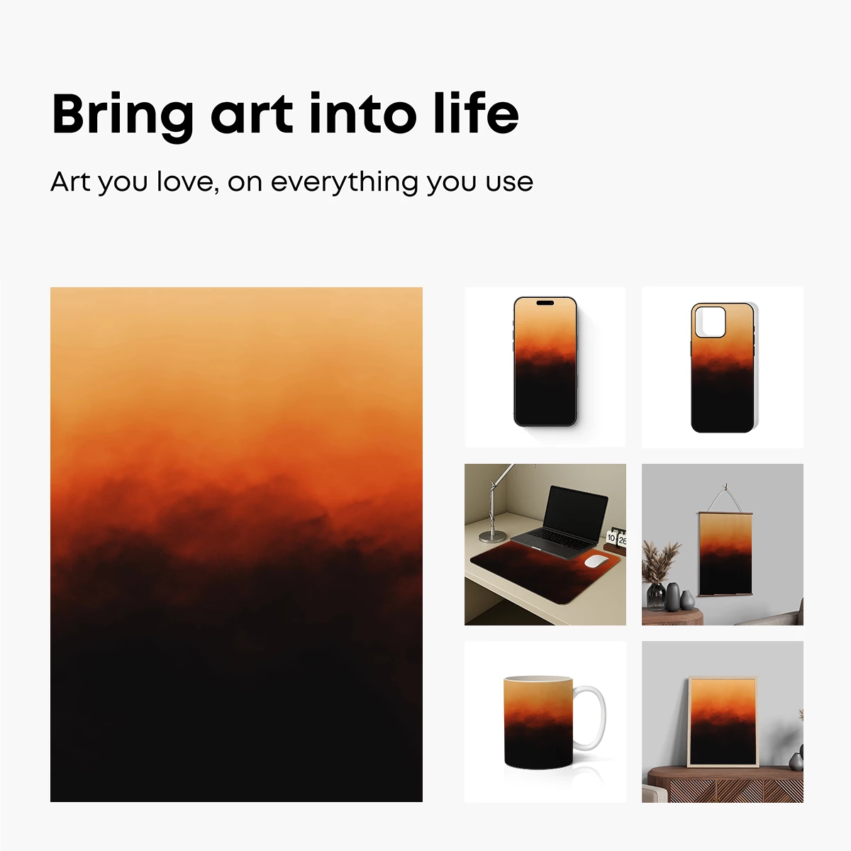 Fiery Sunset Veil: A Symphony of Smoke and Light