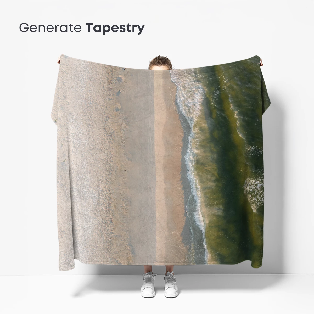 Aerial Serenity: Sandy Shore Meets Turquoise Waves - Image 5