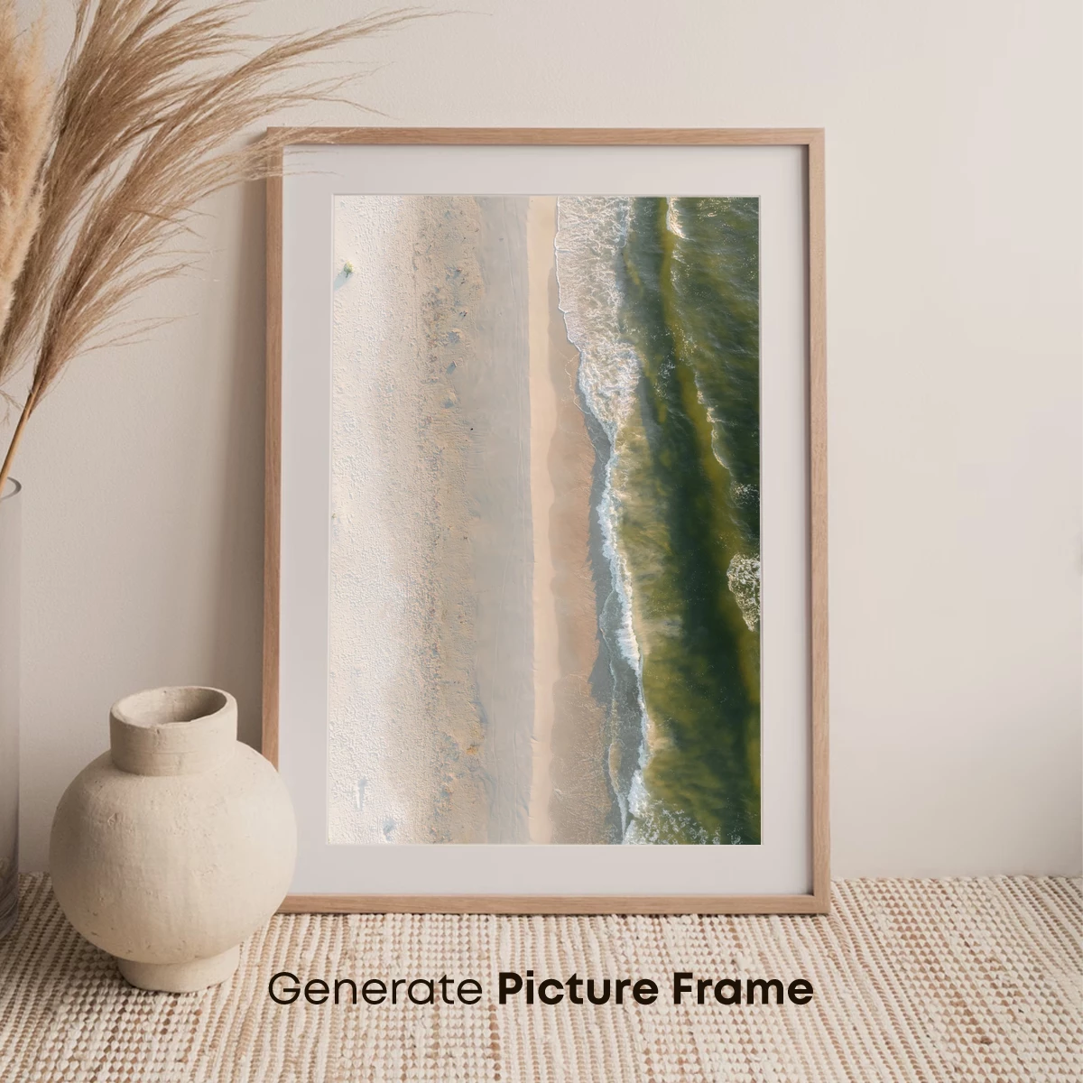 Aerial Serenity: Sandy Shore Meets Turquoise Waves - Image 7