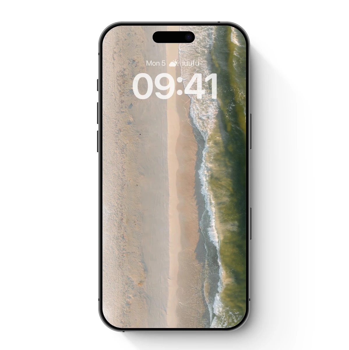 Aerial Serenity: Sandy Shore Meets Turquoise Waves