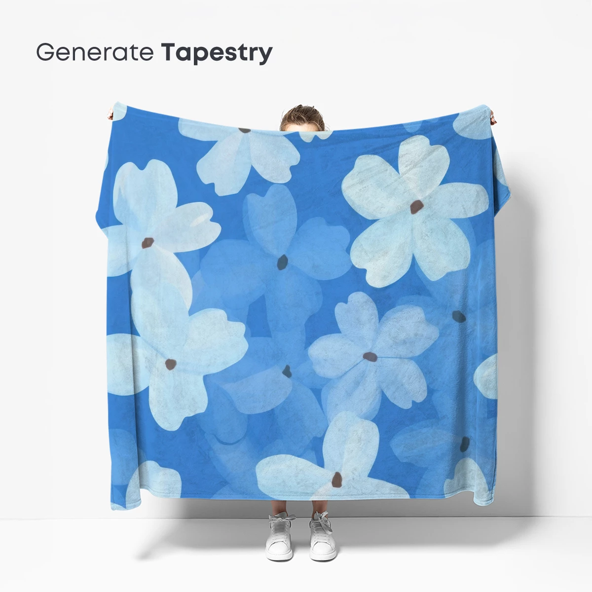 Ethereal Blue Blossoms: A Floral Symphony in Pastel Hues - Image 5