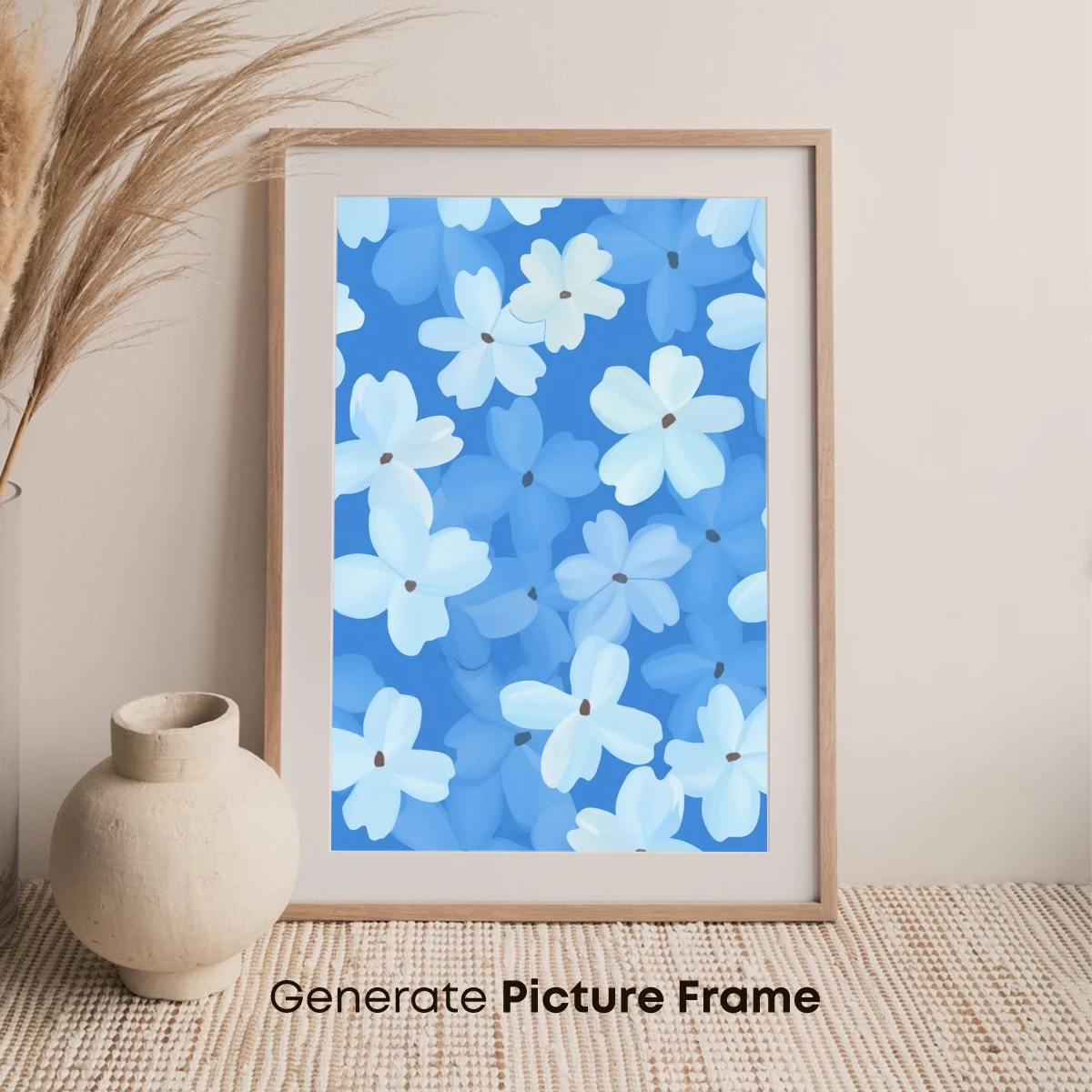 Ethereal Blue Blossoms: A Floral Symphony in Pastel Hues - Image 7